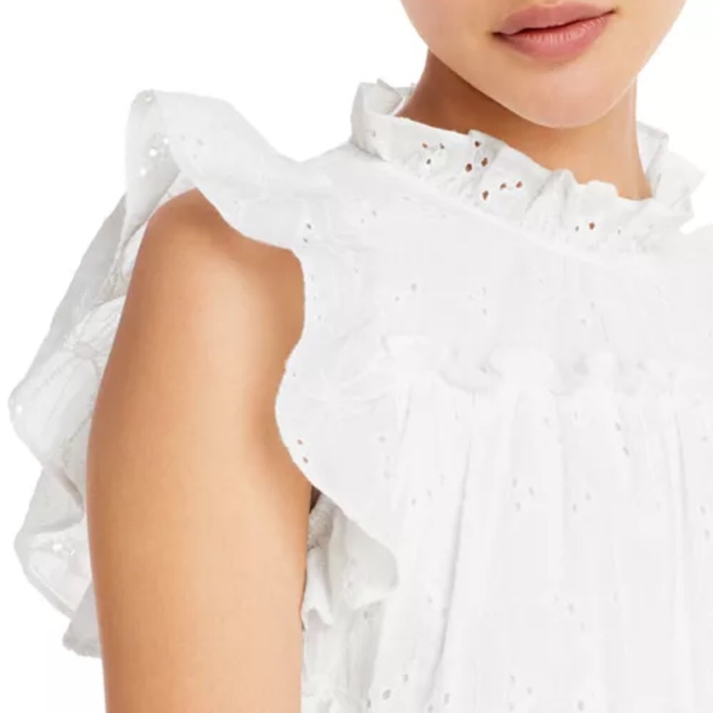 En Saison Kiko Cotton Eyelet Tiered Mini Dress - Picture 3 of 9